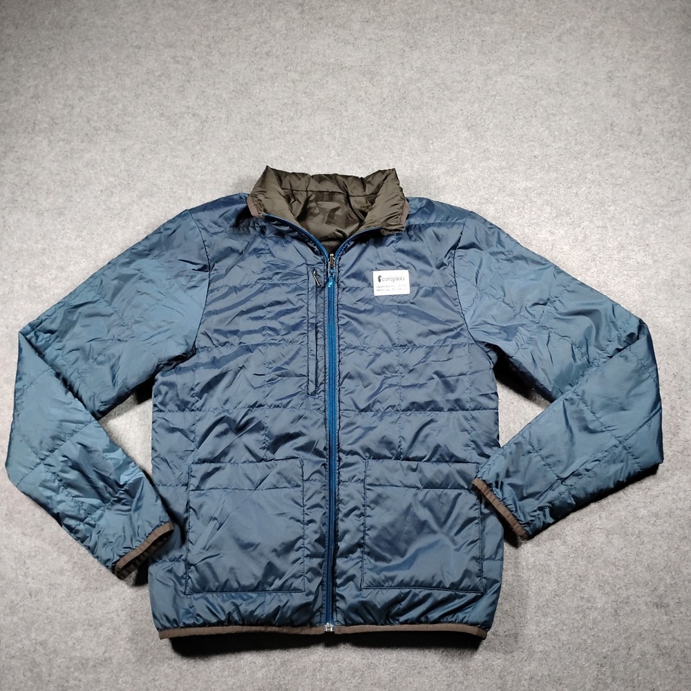 Cotopaxi Teca Calido Jacket Mens Reversible Full Zip Insulated Blue Puffer S